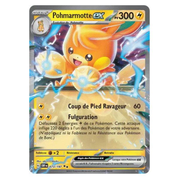 Pohmarmotte EX Flammes Obsidiennes 073/197