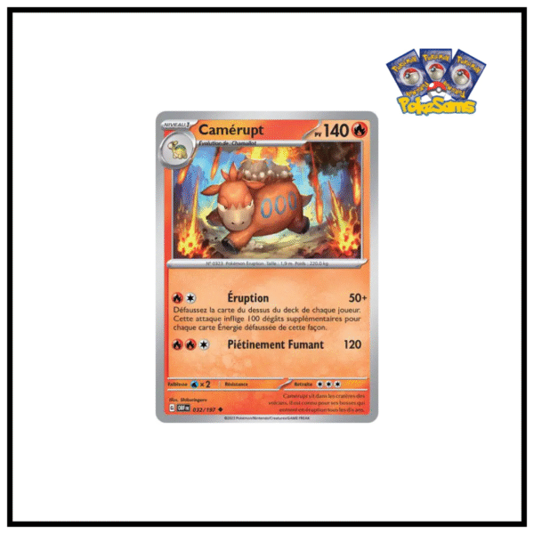 Camérupt Reverse Flammes Obsidiennes 032/197