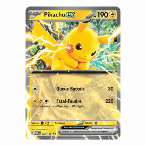 Pikachu EX Évolutions Prismatiques 028/131