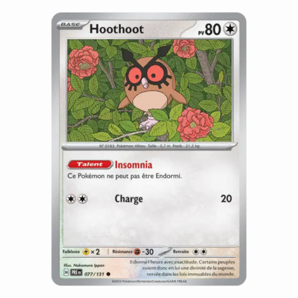 Hoothoot Pokéball Évolutions Prismatiques 077/131