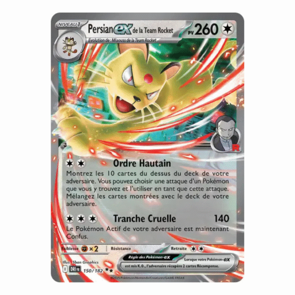 Persian de la Team Rocket EX Rivalités Destinées 150/182