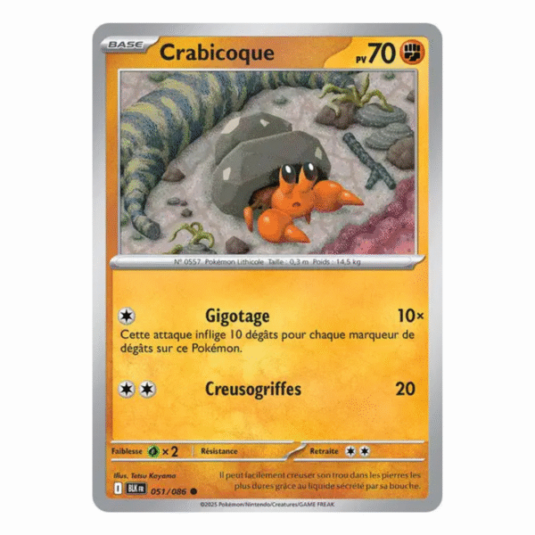 Crabicoque Pokéball Foudre Noire 051/086