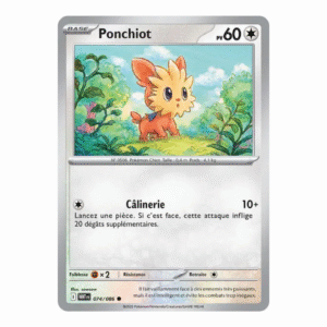 Ponchiot Pokéball Flamme Blanche 074/086