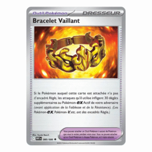 Bracelet Vaillant Pokéball Flamme Blanche 080/086