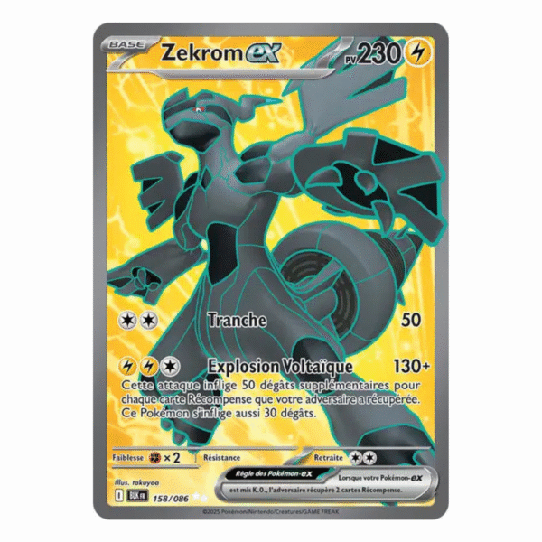 Zekrom FA EX Foudre Noire 158/086