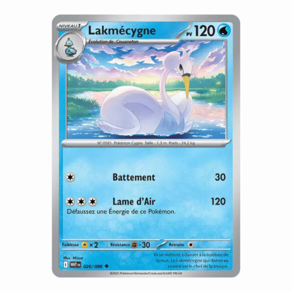 Lakmécygne Pokéball Flamme Blanche 026/086