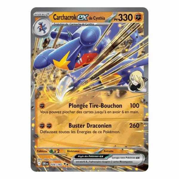 Carchacrok de Cynthia EX Rivalités Destinées 104/182
