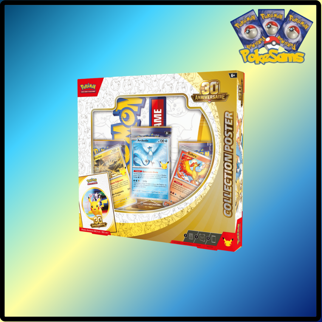 Coffret Collection Pokémon Poster ME5.5 Célébrations 30 ANS